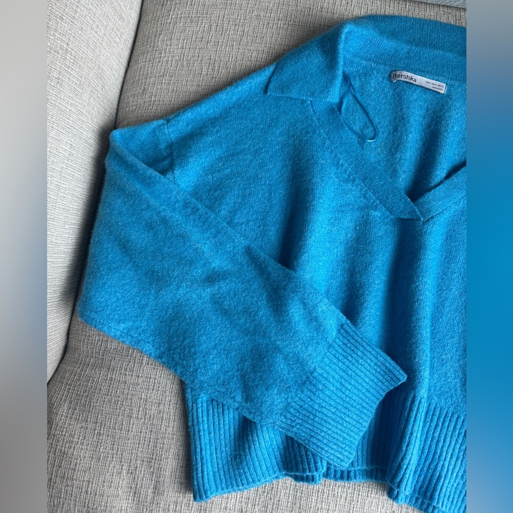 Bershka oversized V-Neck Sweater